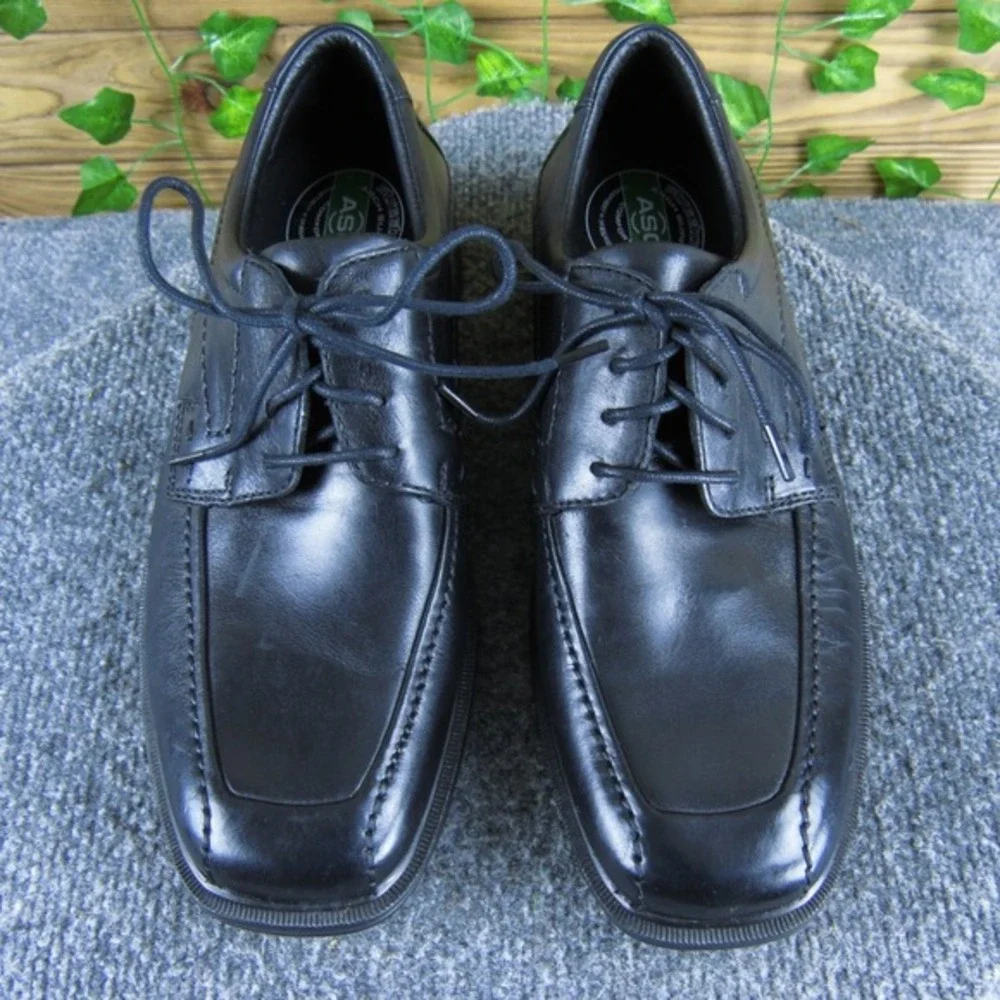 Streetcars Chairman Men 8.5 Medium Black Leather Oxford Dress Shoes Comfort Sole